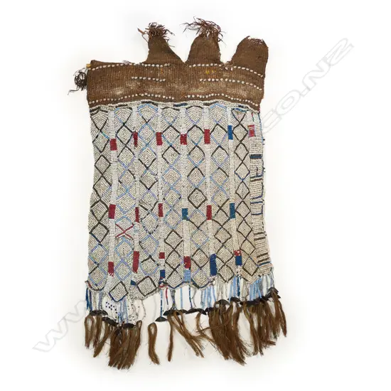 A French Polynesian (?) old ornately beaded hanging,